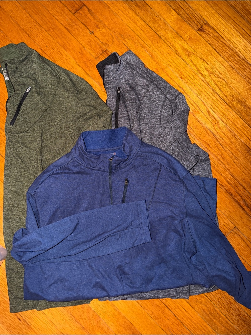 Men's Quarter-Zip Pullover Bundle Swiss Tech 3X- Navy, Olive, Heather Gray
